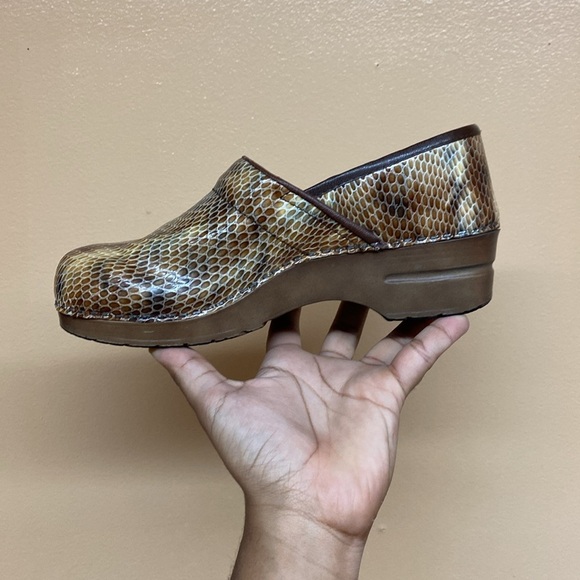 Sanita Snakeskin Danish Clogs - Picture 5 of 17
